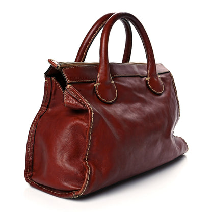 Chloe Calfskin Edith Satchel Sepia Brown 3 of 11