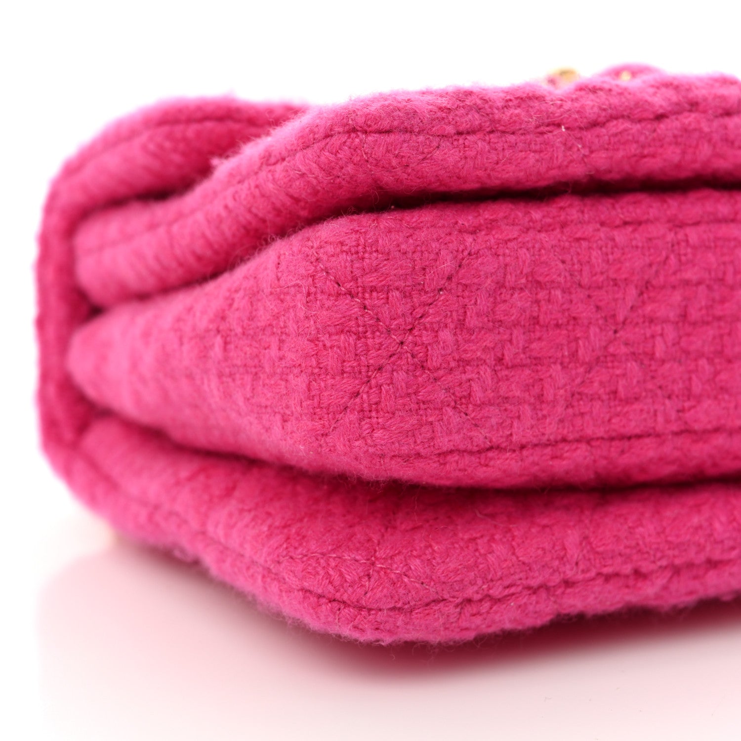Chanel Cashmere Tweed Quilted Mini Bijoux Flap Fuchsia 9 of 11