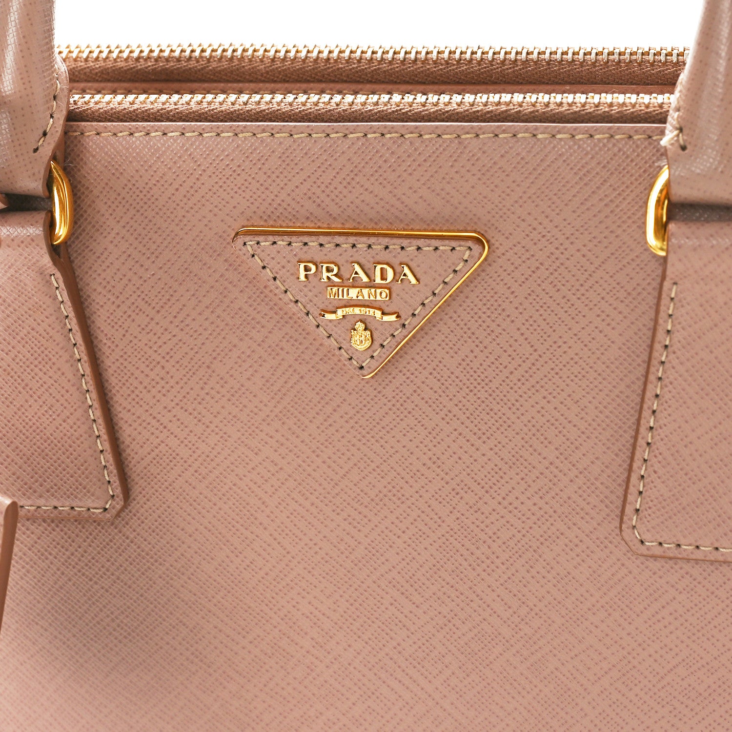 Prada Saffiano Small Galleria Double Zip Tote Cammeo 7 of 11