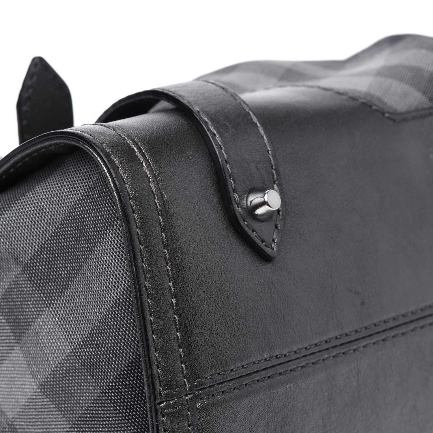 Burberry Shimmer Check Pilgrim Satchel Pewter 7 of 24