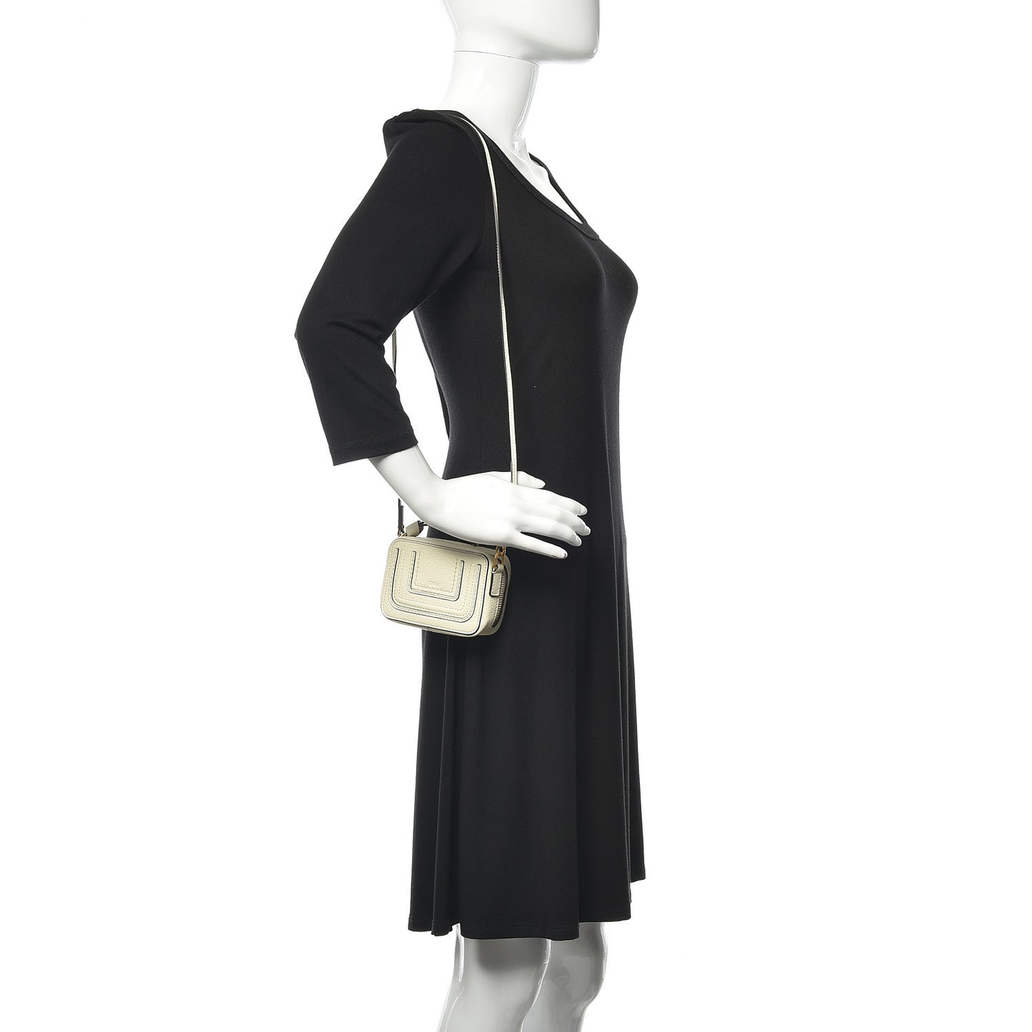 Calfskin Mini Marcie Crossbody Bag Natural White