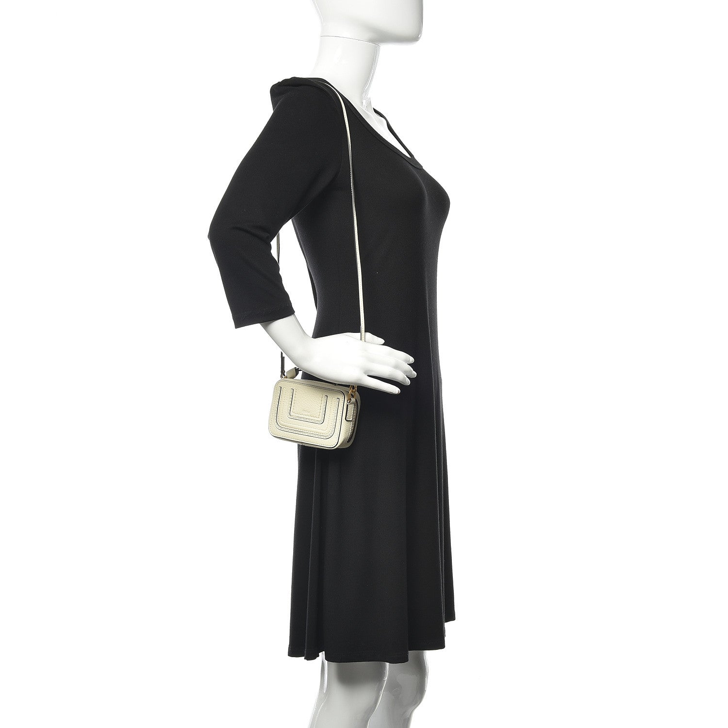 Chloe Calfskin Mini Marcie Crossbody Bag Natural White 2 of 8