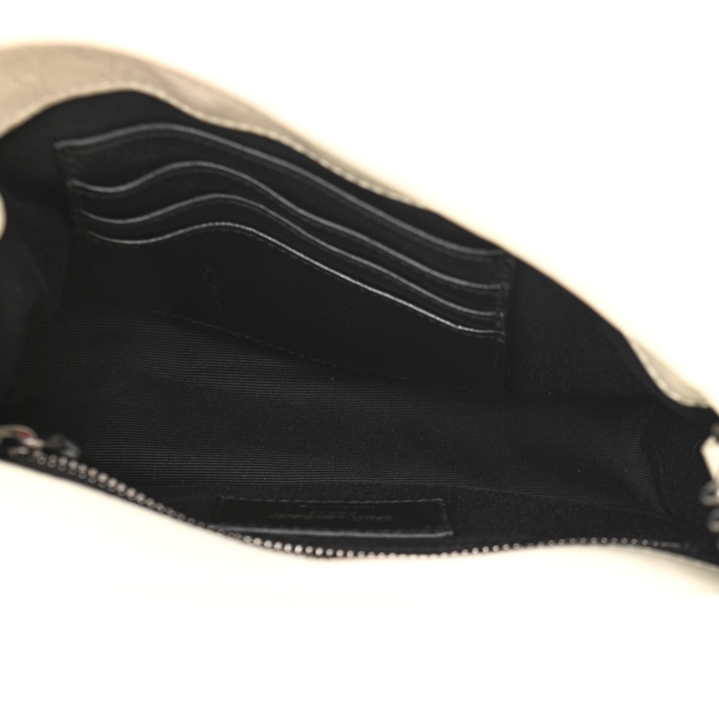 Crinkled Calfskin Matelasse Monogram Niki Chain Wallet Crema Soft