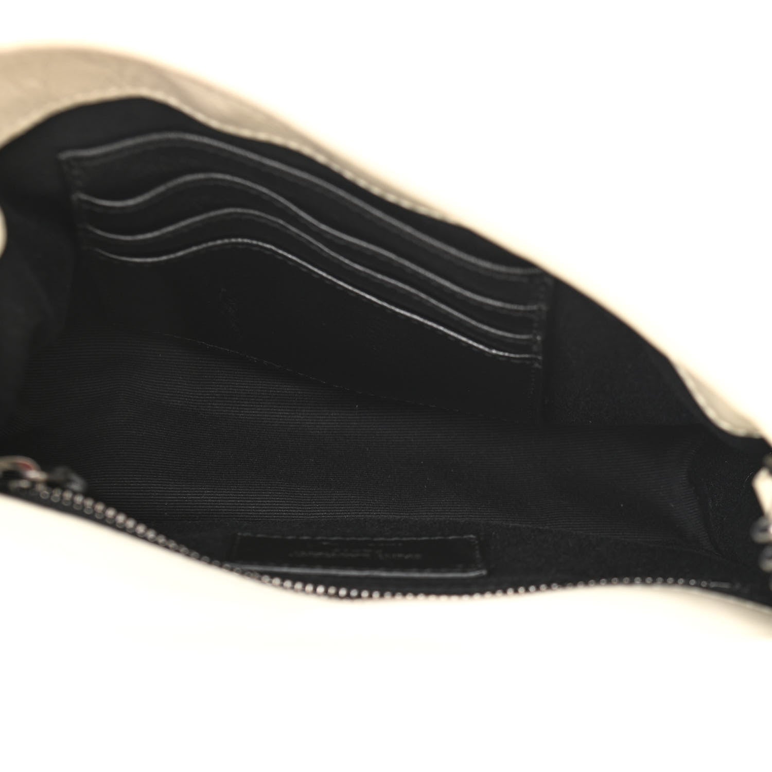 Saint Laurent Crinkled Calfskin Matelasse Monogram Niki Chain Wallet Crema Soft 5 of 9