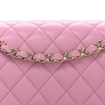 Chanel Caviar Quilted Medium Double Flap Light Pink 8 of 10