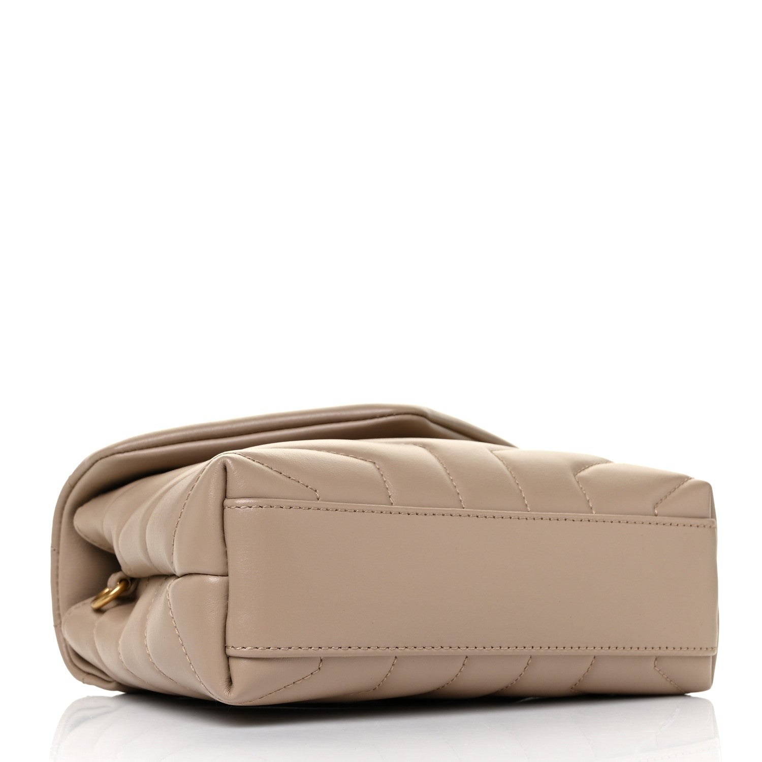 Saint Laurent Calfskin Y Quilted Monogram Toy Loulou Satchel Latte 4 of 9