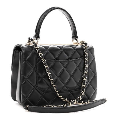 Chanel Lambskin Quilted Small Trendy CC Dual Handle Flap Bag Black 3 of 11