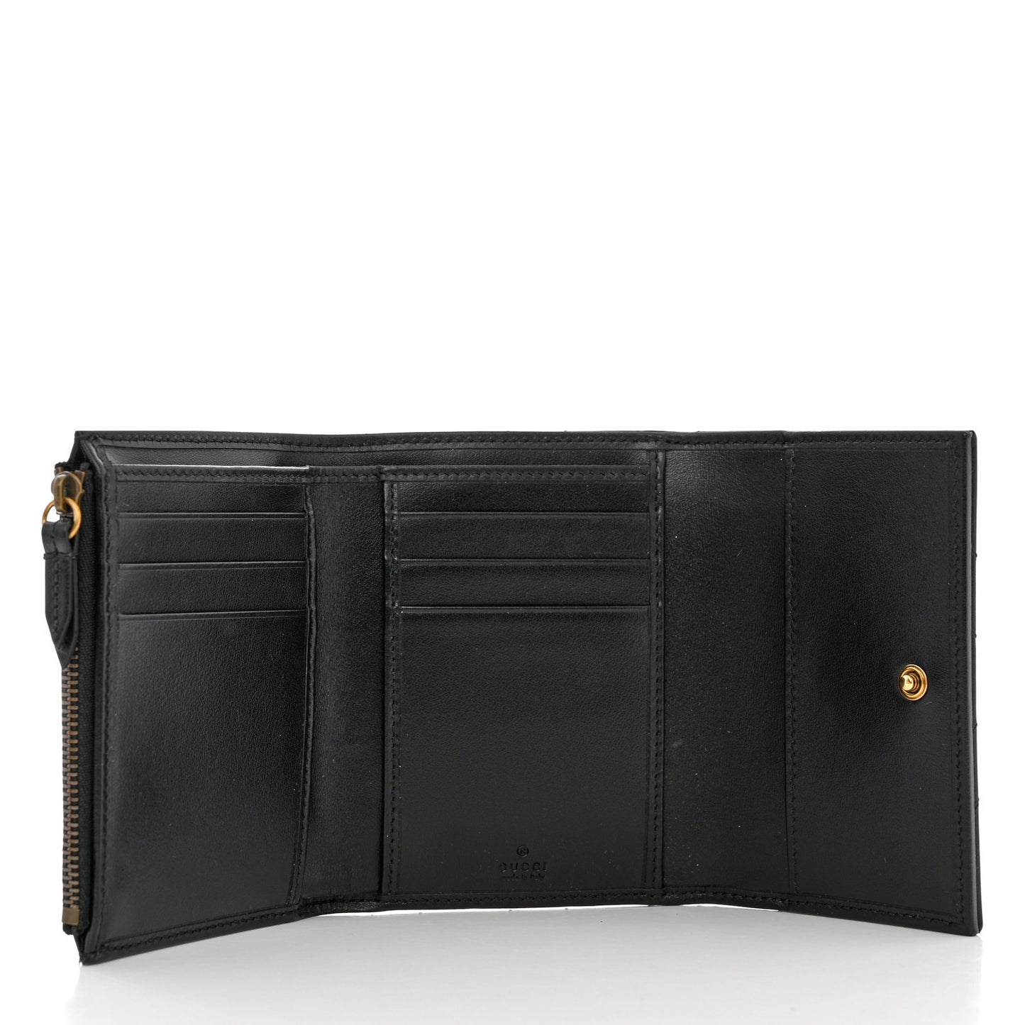 Calfskin Matelasse GG Marmont Wallet Black
