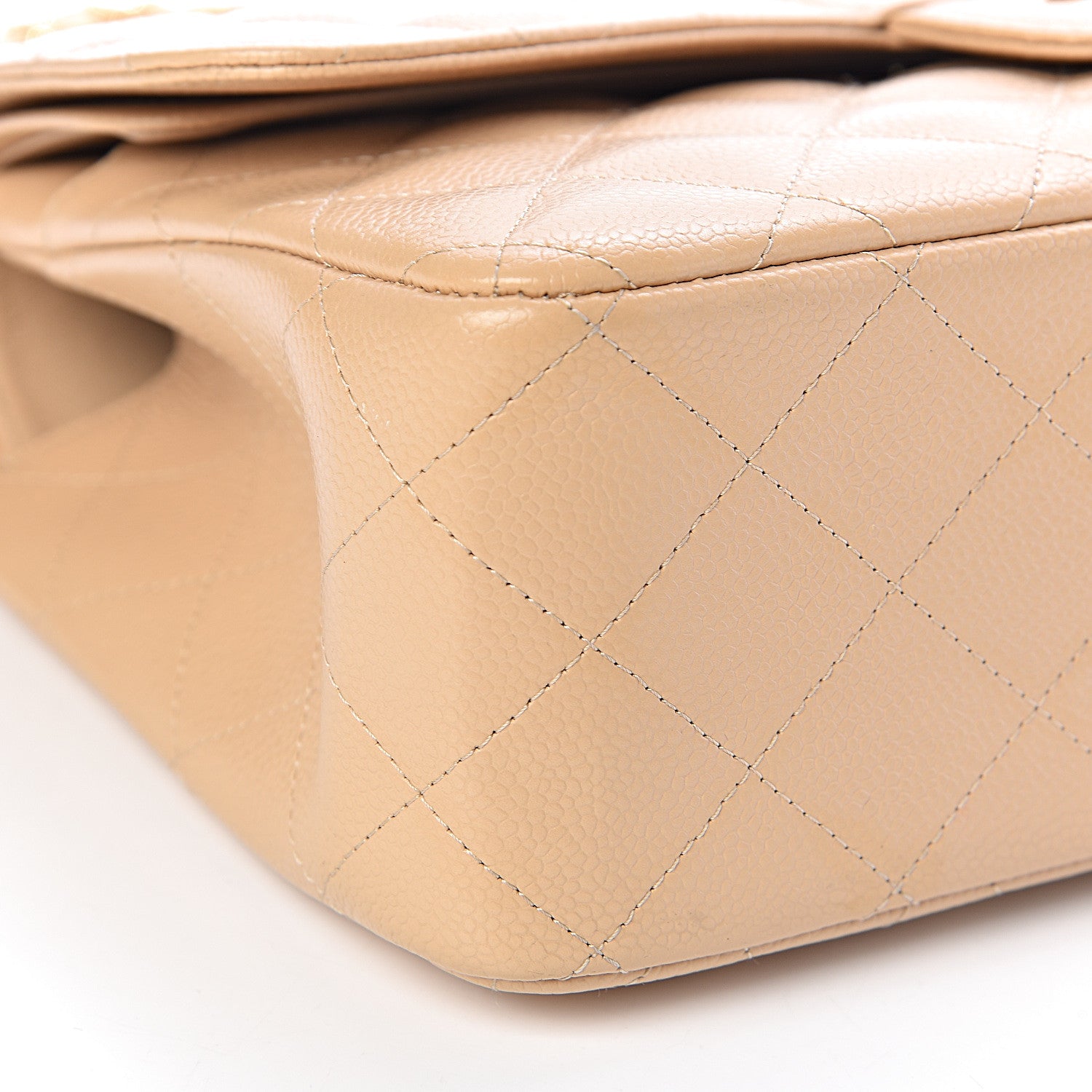 Chanel Caviar Quilted Jumbo Double Flap Beige Clair 9 of 13