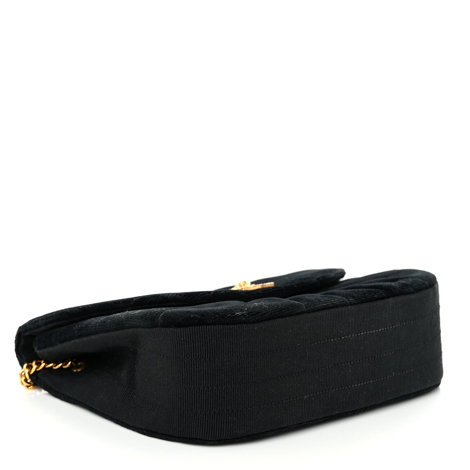 Chanel Velvet Quilted Lion Shoulder Bag Black 4 of 9