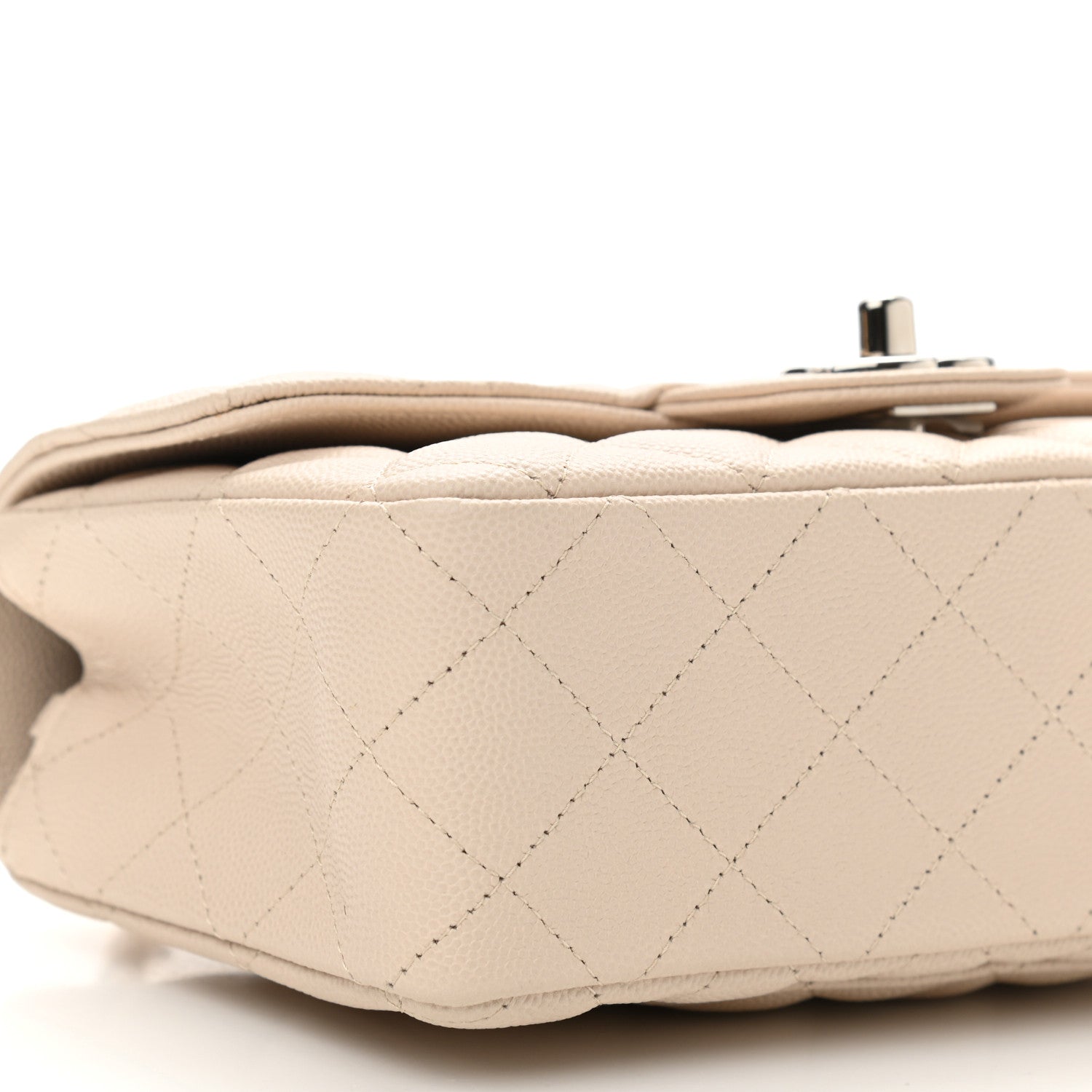 Chanel Caviar Quilted Mini Rectangular Flap Light Beige 9 of 10