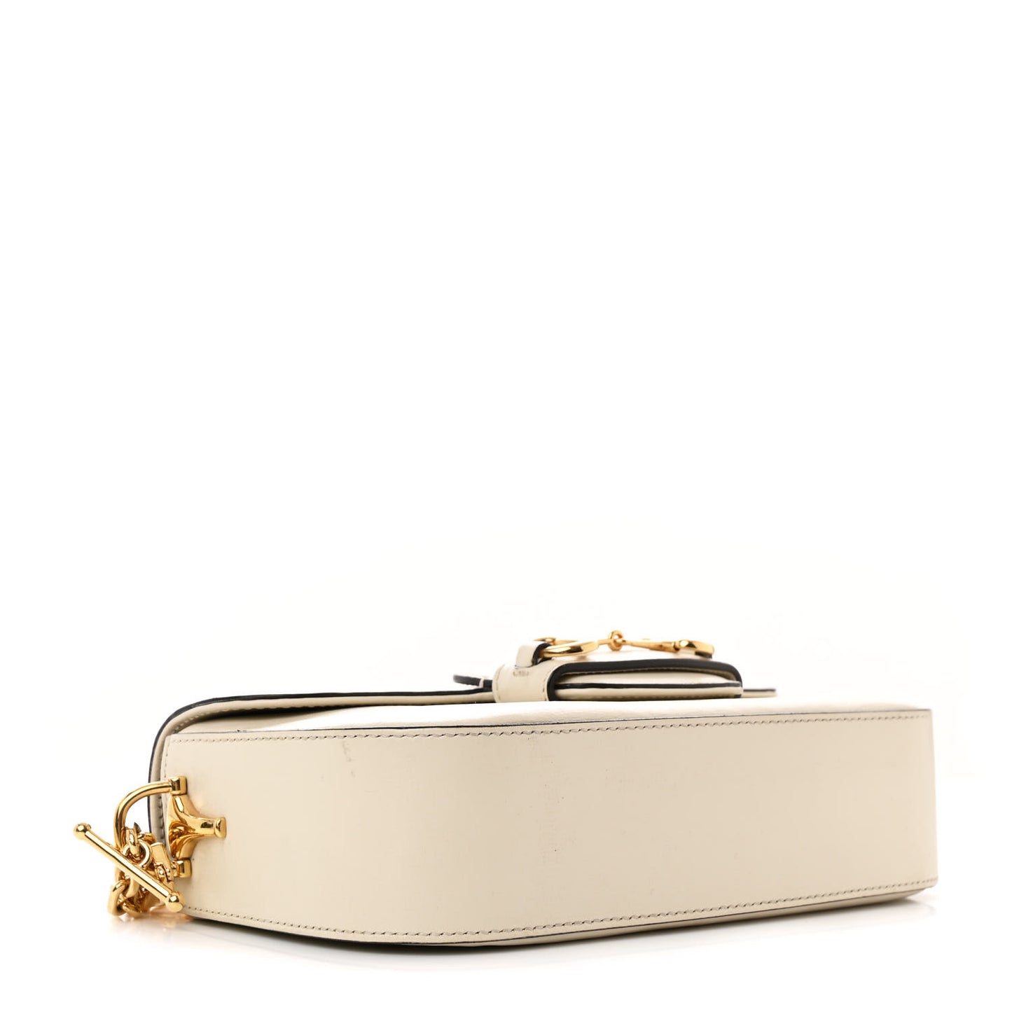 Azalea Calfskin Small Horsebit 1955 Chain Shoulder Bag Mystic White