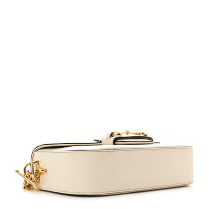 Gucci Azalea Calfskin Small Horsebit 1955 Chain Shoulder Bag Mystic White 4 of 15