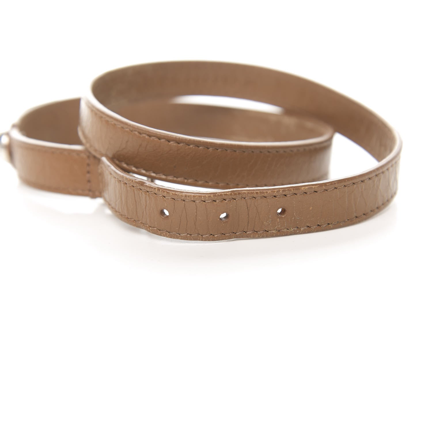 Balenciaga Agneau Giant Silver Hardware Triple Tour M Bracelet Marron Cannelle 7 of 8