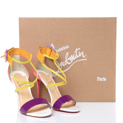 Christian Louboutin Patent Calfskin Choca 100 Sandals 37 Multicolor 11 of 11
