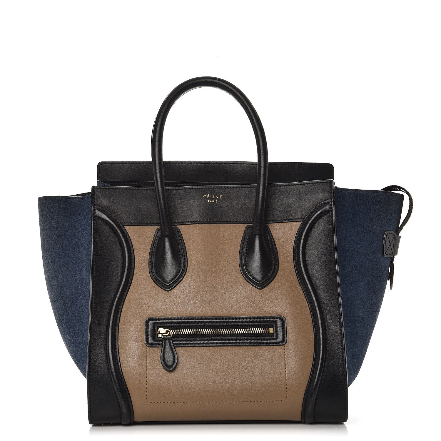 Celine Smooth Calfskin Suede Mini Tri-Color Luggage Beige 1 of 16