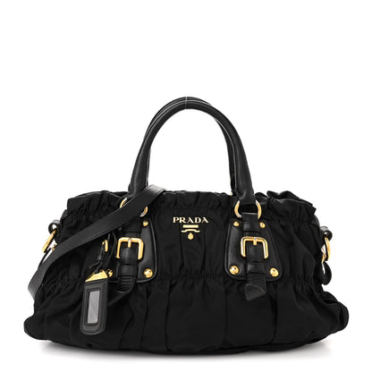 Prada Tessuto Nylon Gaufre Shopping Satchel Black 1 of 18