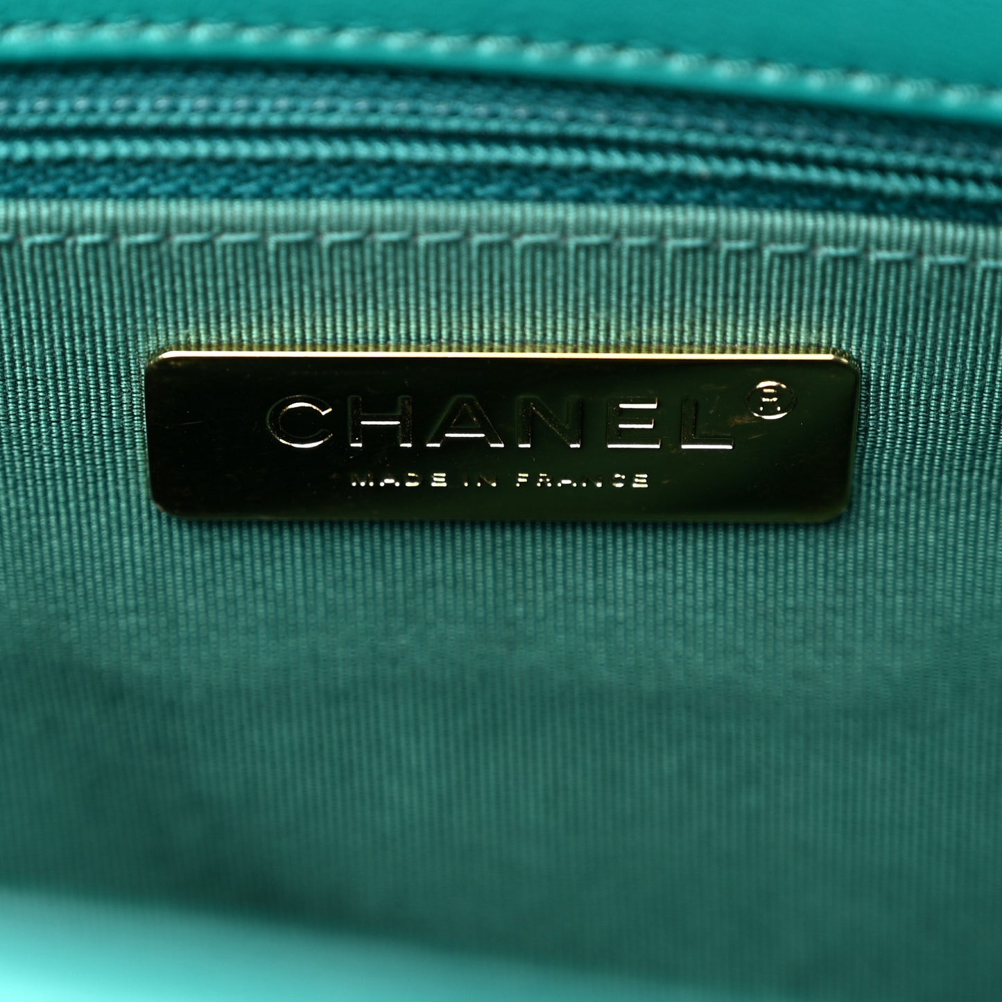 Lambskin Quilted Large Chanel 19 Flap Dark Green