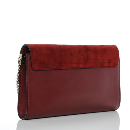 Chloe Suede Calfskin Faye Clutch Plum Purple 3 of 6