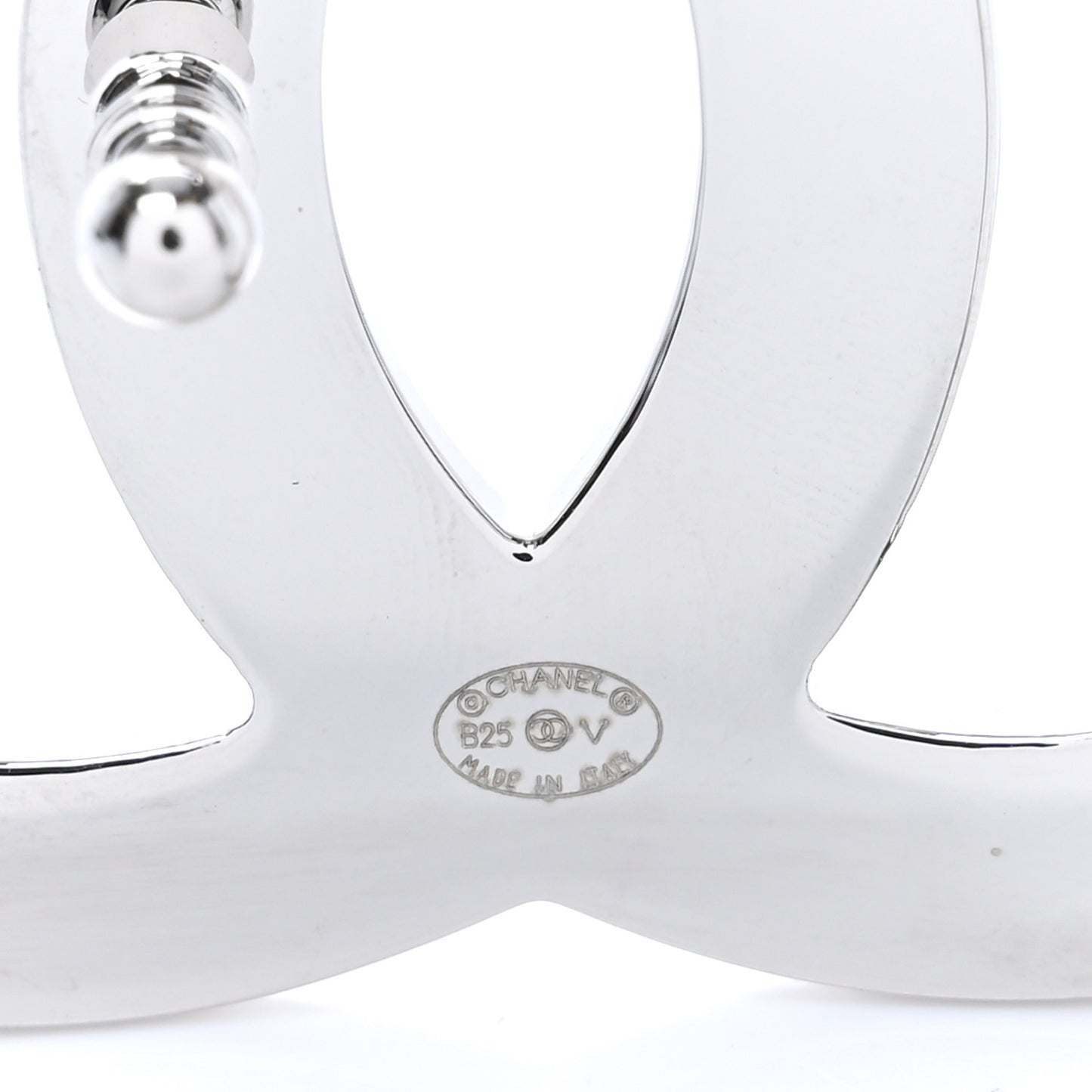 Patent Calfskin CC Reversible 80 32 Belt White Black