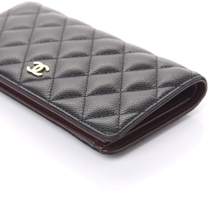 Chanel Caviar Quilted Yen Wallet Black 7 of 11