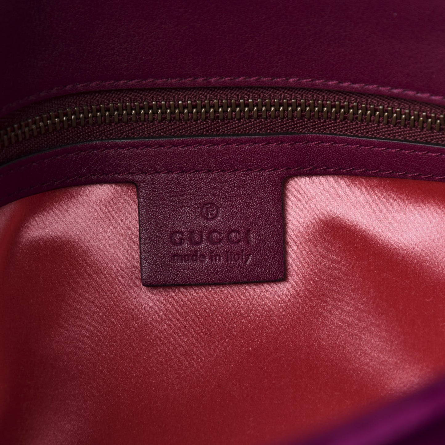 Velvet Matelasse Small GG Marmont Shoulder Bag Fuchsia Violet Cyclamen