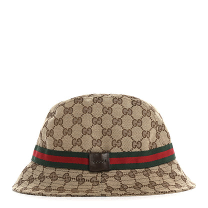 Gucci Monogram Web Bucket Hat L Brown Brown 4 of 11
