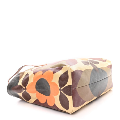 Miu Miu Tessuto Flower Print Shopping Tote Militaire Multicolor 4 of 11