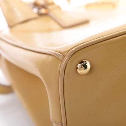 Prada Saffiano Vernice Small Galleria Double Zip Ginestra 18 of 22