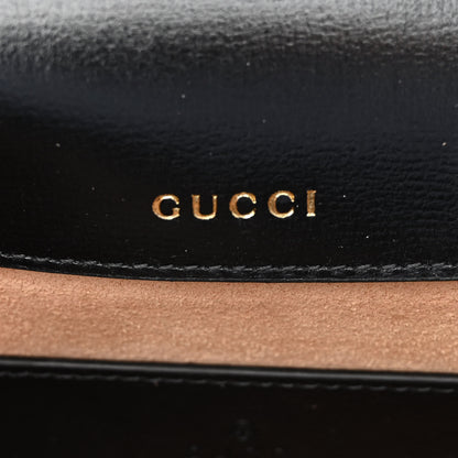 Gucci Azalea Calfskin Web Monochrome Small Horsebit 1955 Shoulder Bag Black 6 of 9