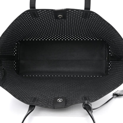 Saint Laurent Calfskin Star Perforated Large Shopping Tote Black 6 of 12