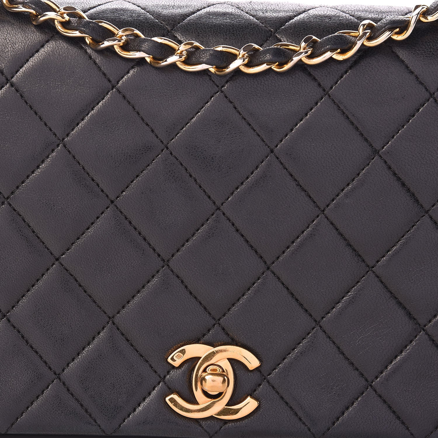 Chanel Lambskin Quilted Small Single Flap Black 17 of 17