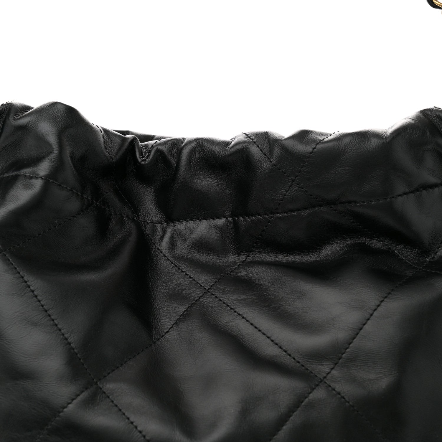 Chanel Shiny Calfskin Quilted Small Chanel 22 Black 9 of 11