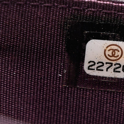 Chanel Caviar Quilted Diamond CC Card Holder Purple 8 of 9