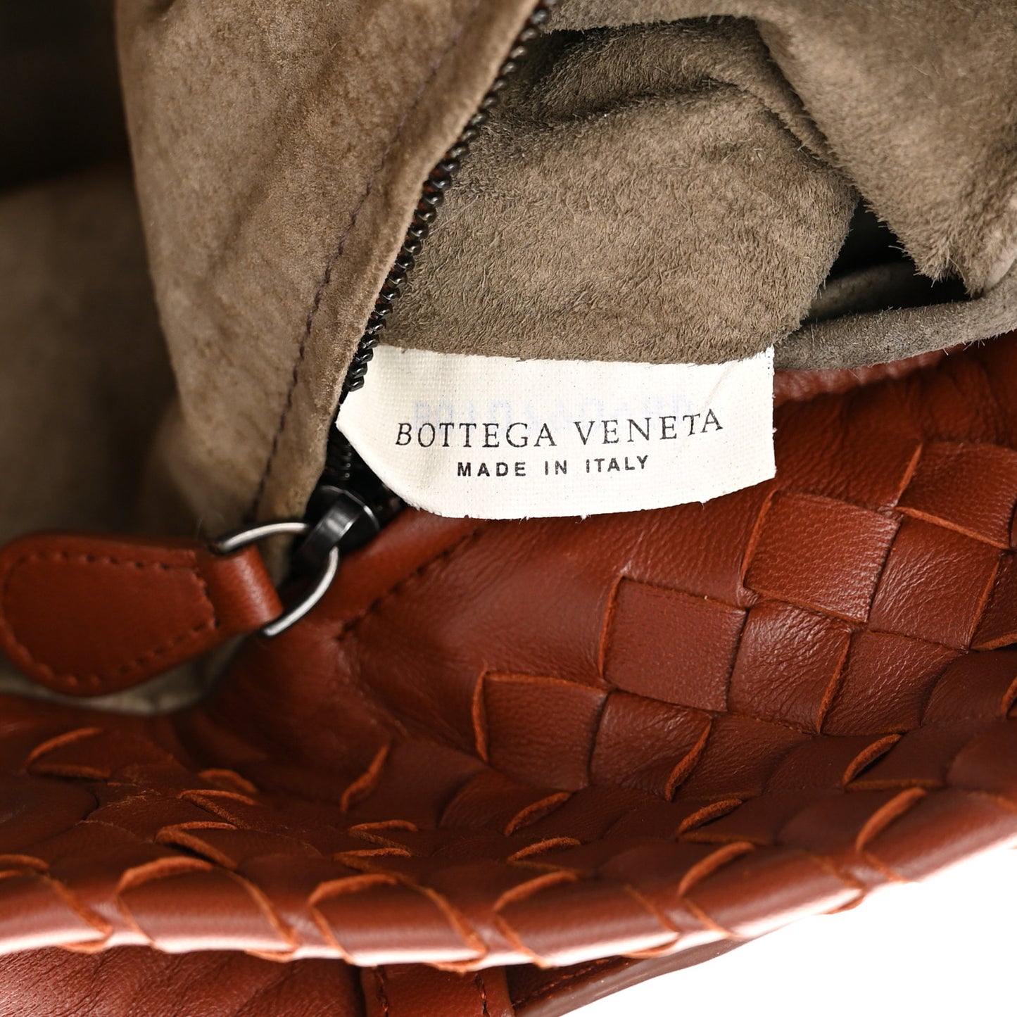 Nappa Intrecciato Medium Garda Bag Rust