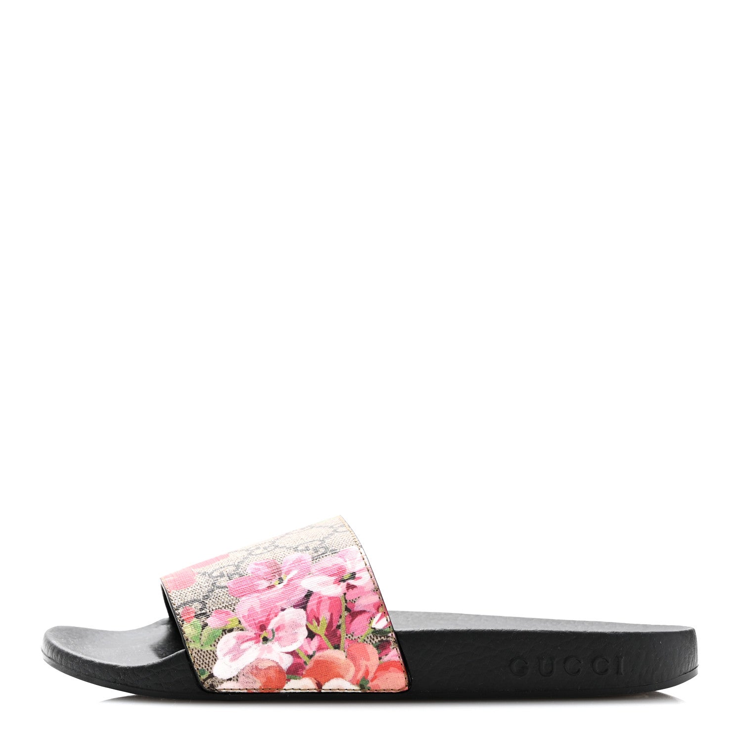 Gucci GG Supreme Monogram Blooms Slide Sandals 36 Beige Multicolor 1 of 11