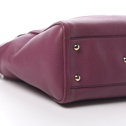 Gucci Pebbled Calfskin Small Soho Top Handle Bag Peonia Flower 10 of 20