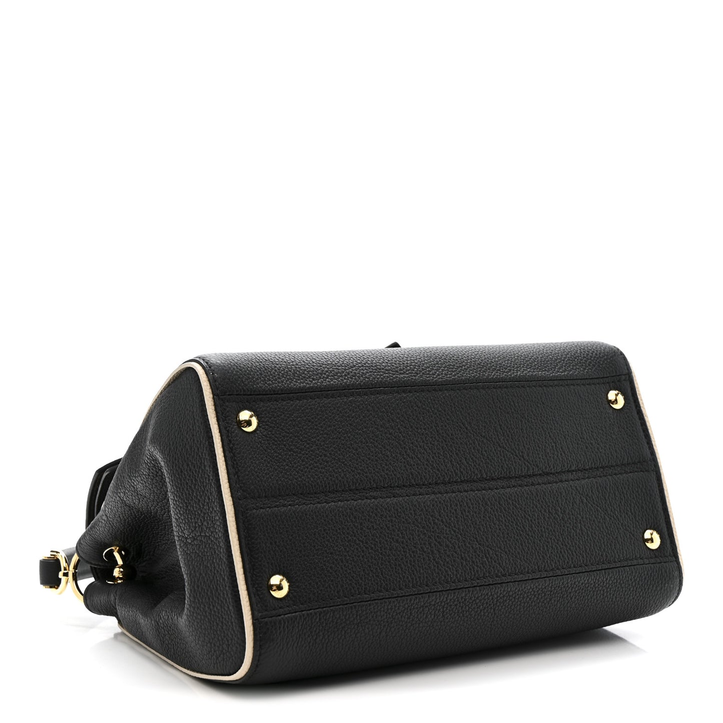 Grained Calfskin Monogram Double V Black