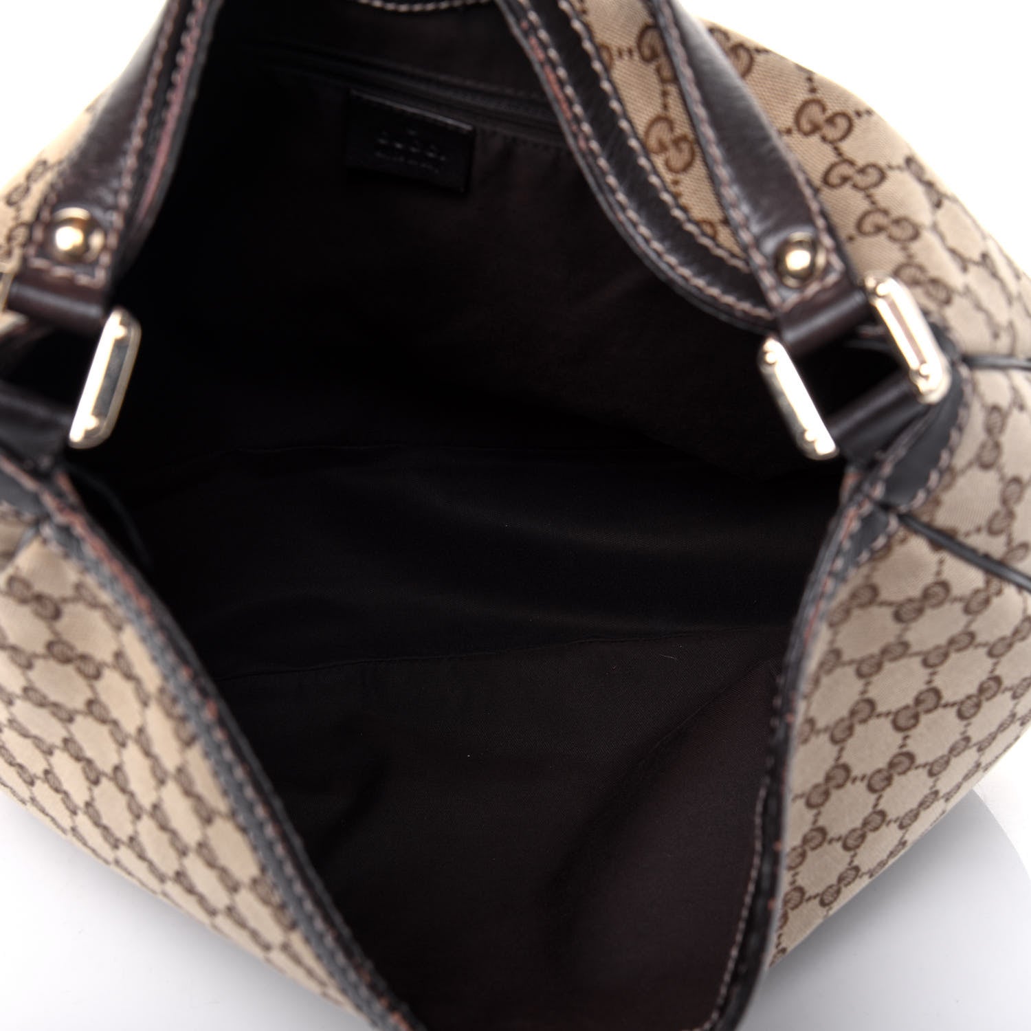 Gucci Monogram Large New Ladies Web Hobo Dark Brown 5 of 20