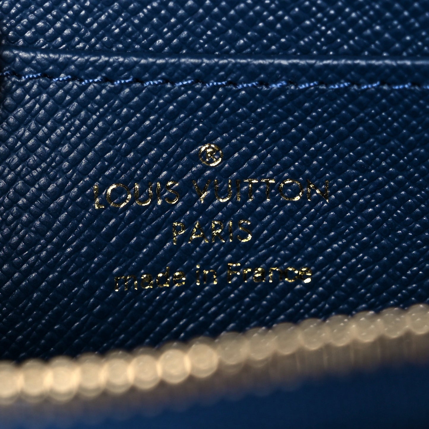 Denim Monogram Jacquard Zippy Coin Purse Bleu