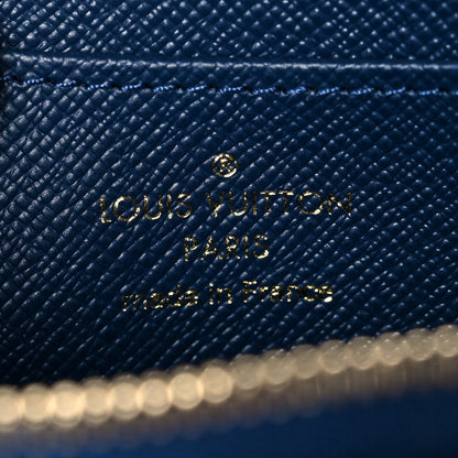 Louis Vuitton Denim Monogram Jacquard Zippy Coin Purse Bleu 6 of 7