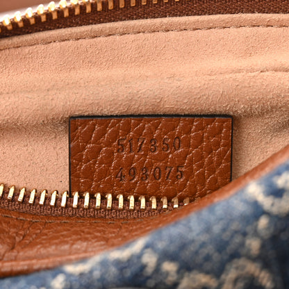 Gucci New Denim GG Monogram Dollar Calfskin Mini Ophidia Shoulder Bag Blue Tea Cuir Epilog 7 of 10