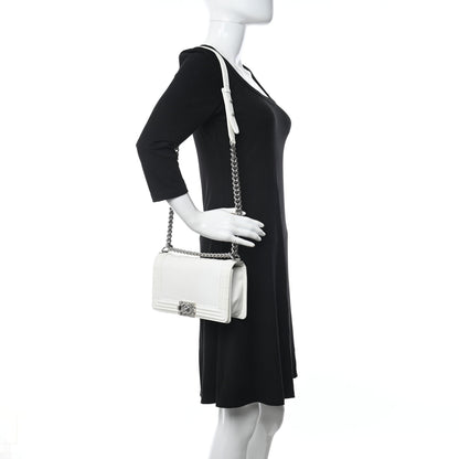 Chanel Glazed Calfskin Medium Boy Flap White 2 of 12