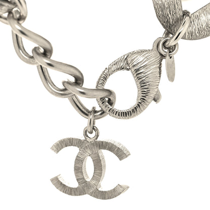 Chanel Crystal CC Chain Link Bracelet Grey 4 of 5