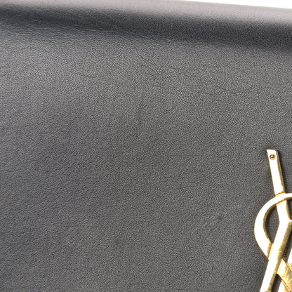 Saint Laurent Smooth Calfskin Classic Monogram Kate Tassel Chain Wallet Black 12 of 16