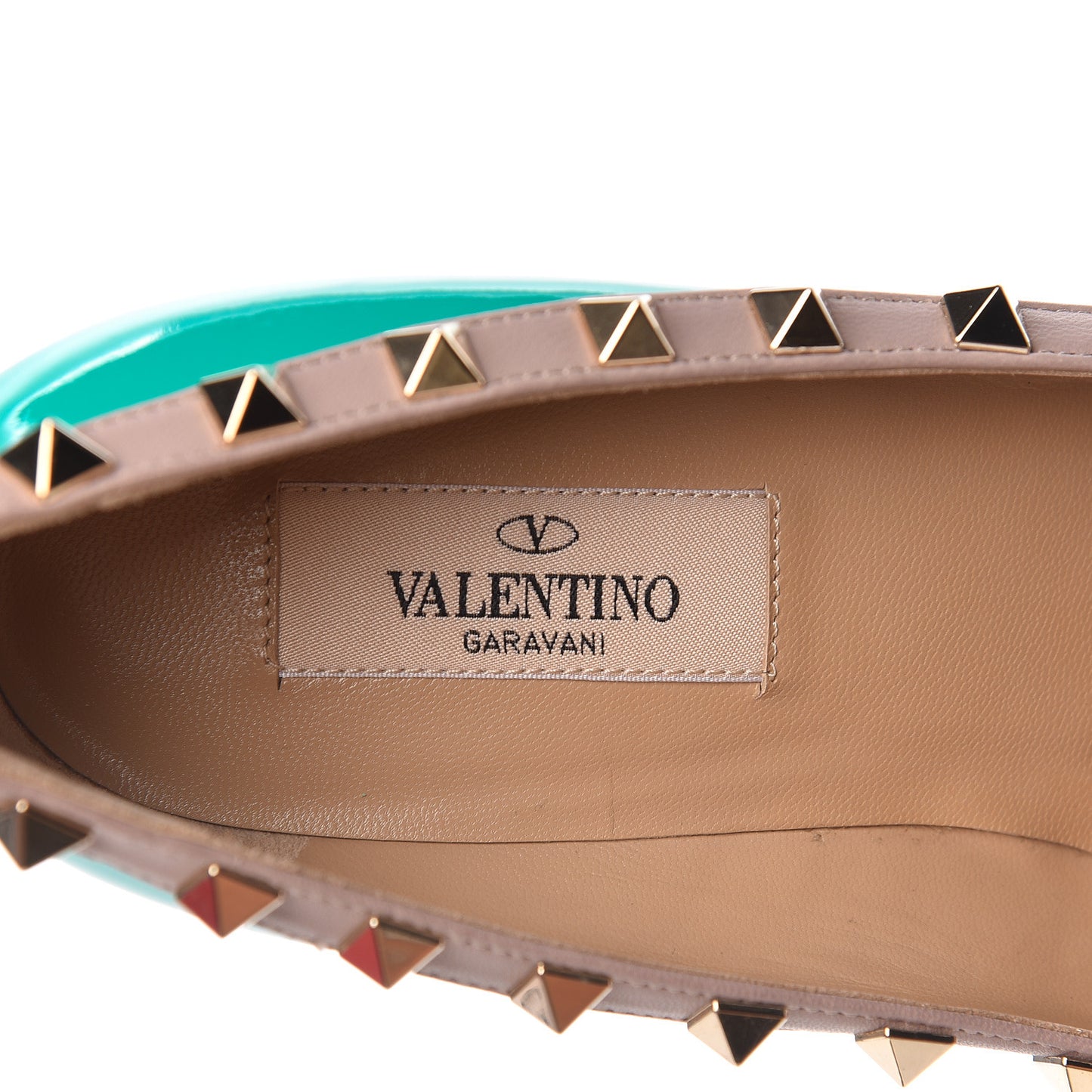 Patent Rockstud 70mm Wedges 37 Opaline Green Poudre