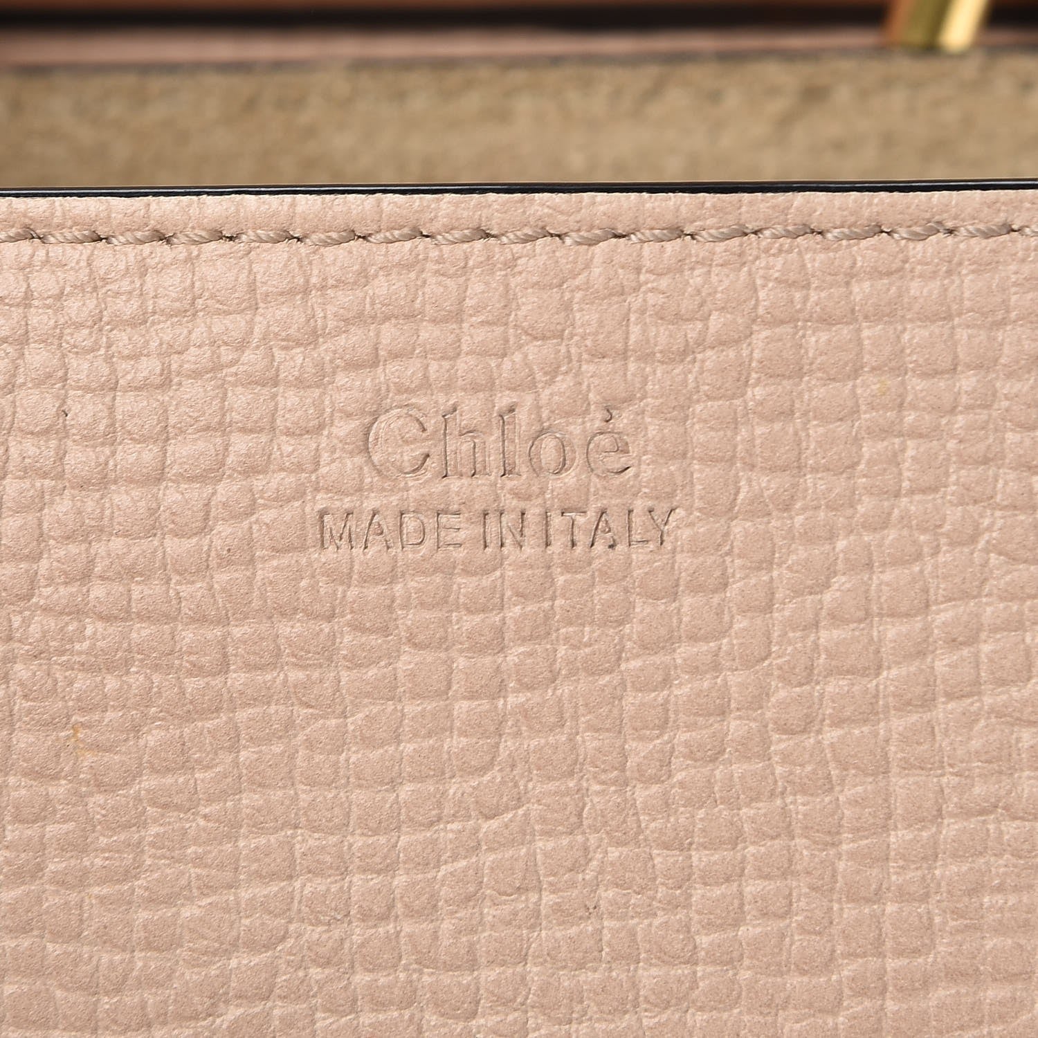 Chloe Grained Calfskin Lambskin Mini Bi-Color Drew Shoulder Bag Powder Beige Caramel 6 of 10
