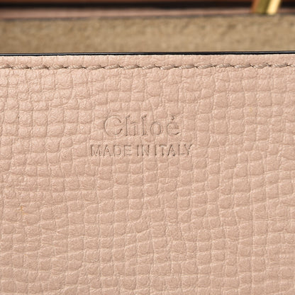 Chloe Grained Calfskin Lambskin Mini Bi-Color Drew Shoulder Bag Powder Beige Caramel 6 of 10