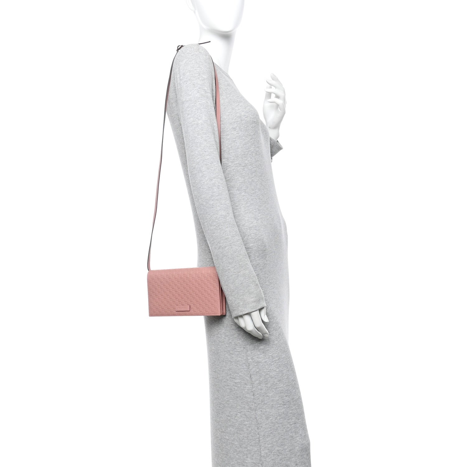 Gucci Microguccissima Crossbody Wallet Soft Pink 2 of 9