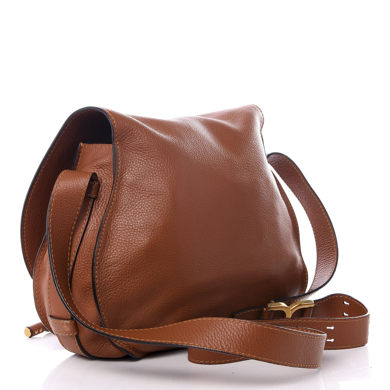 Chloe Calfskin Medium Marcie Round Crossbody Bag Tan 2 of 8